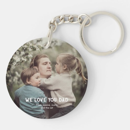 ヴィンテージ最高のパパカウボーイハットロゴ父の日 キーホルダー (裏面)