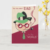 ヴィンテージ最高のパパ父のデイカード カード (黄色い花)