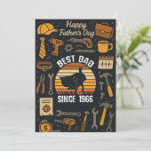 ヴィンテージ最高のパパ1966年の父の日贈り物 招待状 (スタンド正面)