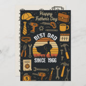 ヴィンテージ最高のパパ1966年の父の日贈り物 招待状 (正面/裏面)