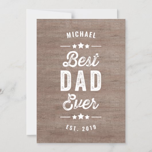 ヴィンテージ最高のパパ·エバ·ファザーズ·デイ·マグネティック·カード マグネット招待状 (正面)