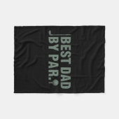 ヴィンテージ最高のパパby Par Father#39;s Day Golfing Bi フリースブランケット (正面(横))