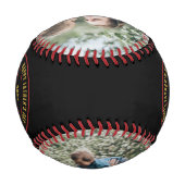 ヴィンテージ最高のパパEverパーソナライズされた Photo Axロゴ 野球ボール (裏面)