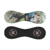 ヴィンテージ最高のパパEver写真パーソナライズされたこうもりロゴ 野球ボール (パネル)