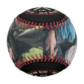 ヴィンテージ最高のパパEver写真パーソナライズされたこうもりロゴ 野球ボール (正面)