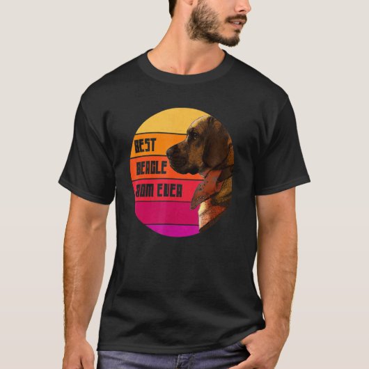 ヴィンテージ最高のビーグルママムエバーゲル Tシャツ (正面)