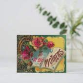 ヴィンテージ最高のフローラ母の日 ポストカード (スタンド正面)