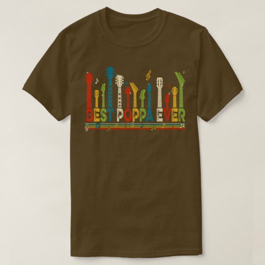 ヴィンテージ最高のポパエバーDaddy Guitar父の日 Tシャツ (デザイン正面)