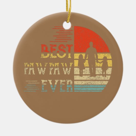 ヴィンテージ最高のポー前父の日に贈り物 セラミックオーナメント (正面)