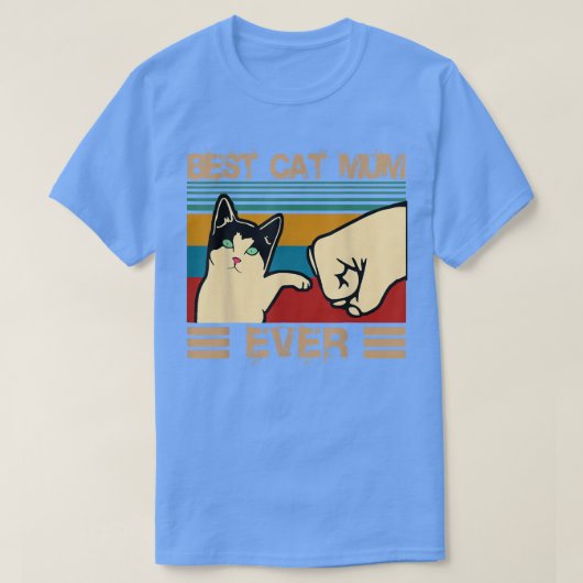 ヴィンテージ最高のマムEver Hi 5拳バンプ, Cat Lov Tシャツ (デザイン正面)