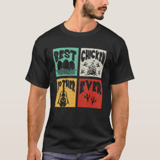 ヴィンテージ最高のレトロチキンマザーエバー農家ファム Tシャツ
