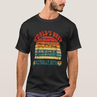 ヴィンテージ最高のレトロファーターファーザー実際には両方のファム Tシャツ