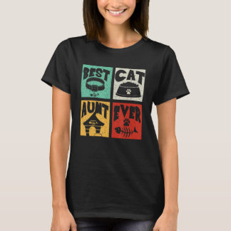 ヴィンテージ最高のレトロ猫おばさんEver Matching Owner Fa Tシャツ