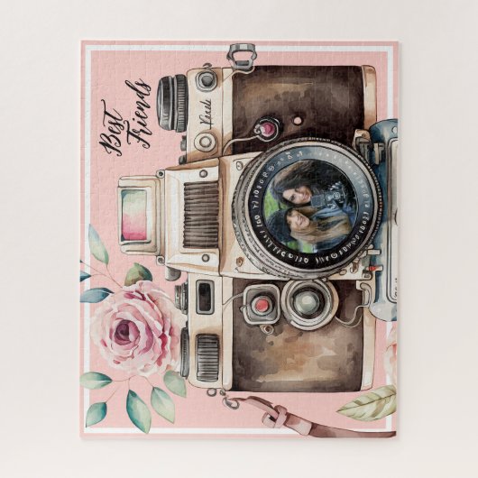 ヴィンテージ最高の友だち写真 ジグソーパズル (縦)