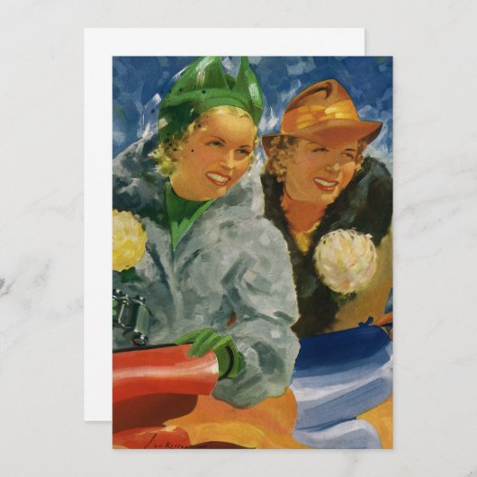 ヴィンテージ最高の友達！女エレガントスタイリッシュ性 (正面/裏面)