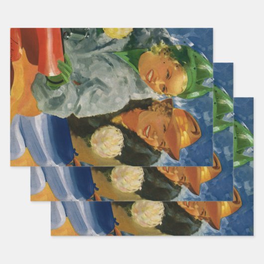 ヴィンテージ最高の友達！女エレガントスタイリッシュ性 ラッピングペーパーシート (セット)