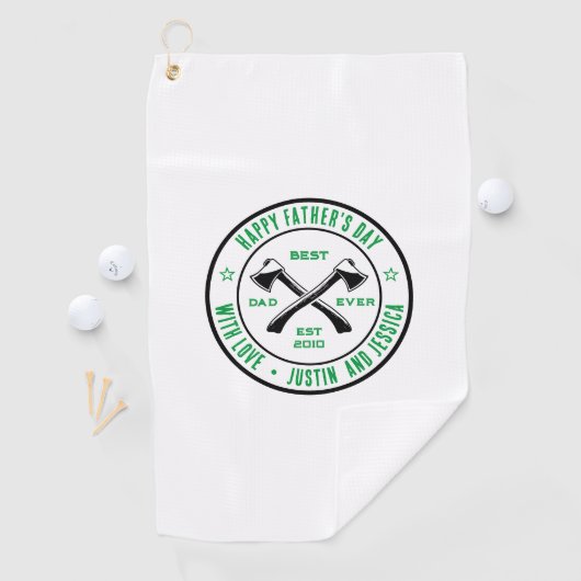 ヴィンテージ最高の名パーソナライズされたAxロゴ ゴルフタオル (インサイチュ)