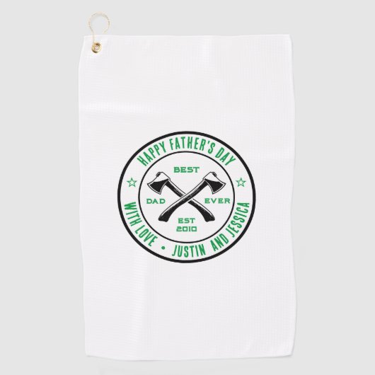 ヴィンテージ最高の名パーソナライズされたAxロゴ ゴルフタオル (正面)