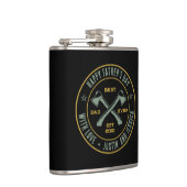 ヴィンテージ最高の名パーソナライズされたAxロゴ フラスク (右)