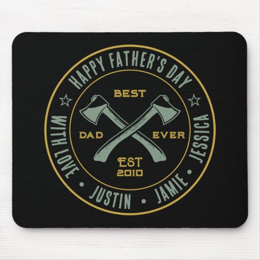 ヴィンテージ最高の名パーソナライズされたAxロゴ マウスパッド (正面)