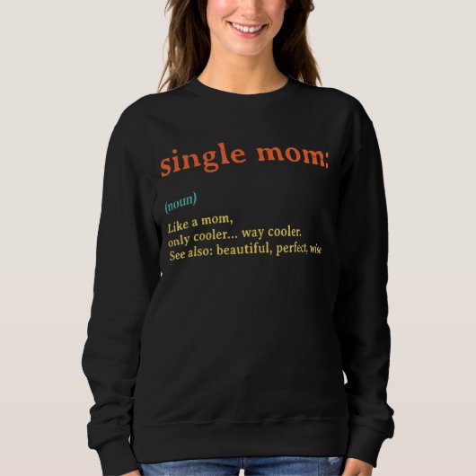 ヴィンテージ最高の独身のMom Ever Definition Moth スウェットシャツ (正面)