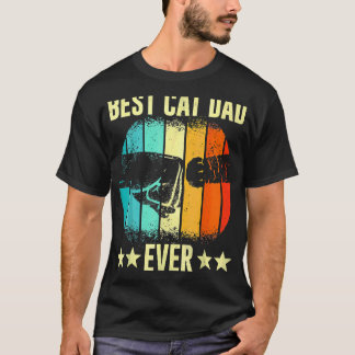 ヴィンテージ最高の猫パパがいまだに可愛い猫親父の日 Tシャツ