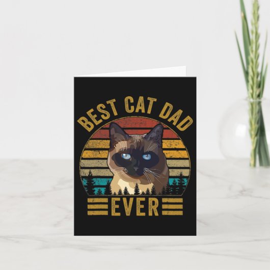 ヴィンテージ最高の猫パパエバーファーズデイシャメネコ カード (正面)
