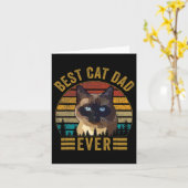 ヴィンテージ最高の猫パパエバーファーズデイシャメネコ カード (黄色い花)