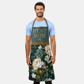 ヴィンテージ最高の花母なる エプロン (着用した状態)