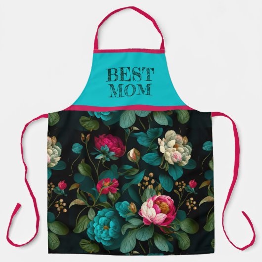 ヴィンテージ最高の花母エプロン エプロン (正面)