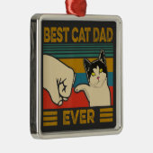 ヴィンテージ最高の・キャット・パパ・エおもしろいバー・キャット・ダディ・ギフト・マン メタルオーナメント (右)