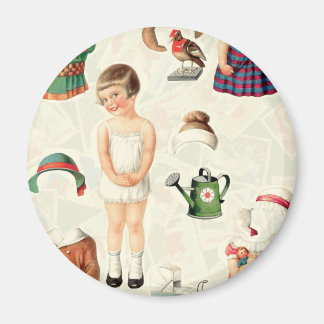 ヴィンテージ最高紙人形菓子 マグネット