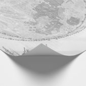 ヴィンテージ月の地図(1647) ラッピングペーパー (コーナー)