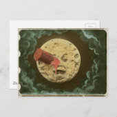 ヴィンテージ月の映画旅行静か|過去記事 ポストカード (正面/裏面)