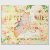 ヴィンテージ月の蛾とバラエフェメラ ラッピングペーパー (フラット)