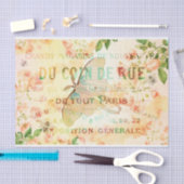 ヴィンテージ月の蛾とバラエフェメラ 薄葉紙 (クラフト)