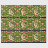 ヴィンテージ月サンタ30インチx 6' ラッピングペーパー (フラット)