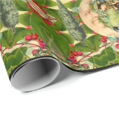 ヴィンテージ月サンタ30インチx 6' ラッピングペーパー (ロールコーナー)