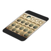 ヴィンテージ月周図 – 天月相 マグネット (左側)