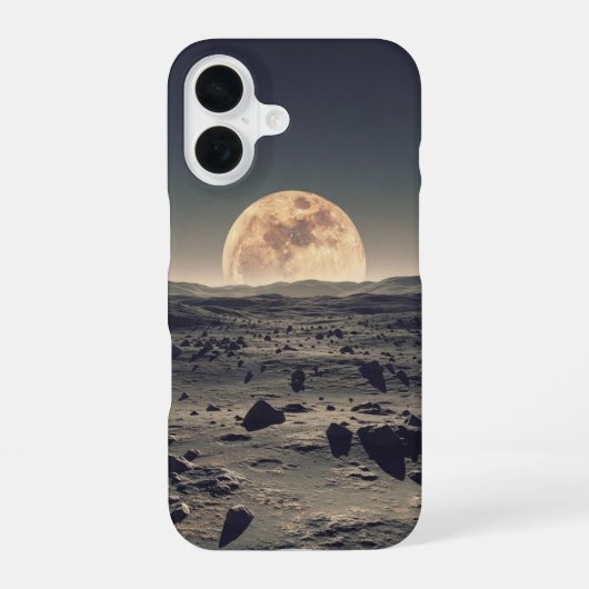 ヴィンテージ月地平線 iPhone 16ケース (裏面)