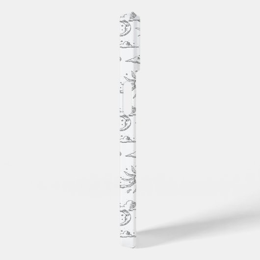 ヴィンテージ月天柄パーソナライズされた Case-Mate iPhoneケース (裏面 / 右)