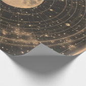 ヴィンテージ月天測図デザイン ラッピングペーパー (角)