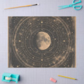 ヴィンテージ月天測図デザイン 薄葉紙 (クラフト)