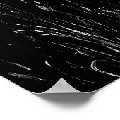 ヴィンテージ月明かりの猫、静かな夜行風景 ポスター (角)