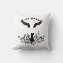 ヴィンテージ月相ネコ クッション