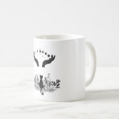 ヴィンテージ月相ネコ コーヒーマグカップ (正面右)