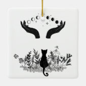 ヴィンテージ月相ネコ セラミックオーナメント (裏面)