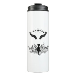 ヴィンテージ月相ネコ タンブラー