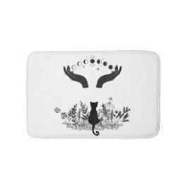 ヴィンテージ月相ネコ バスマット
