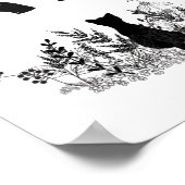 ヴィンテージ月相ネコ ポスター (角)